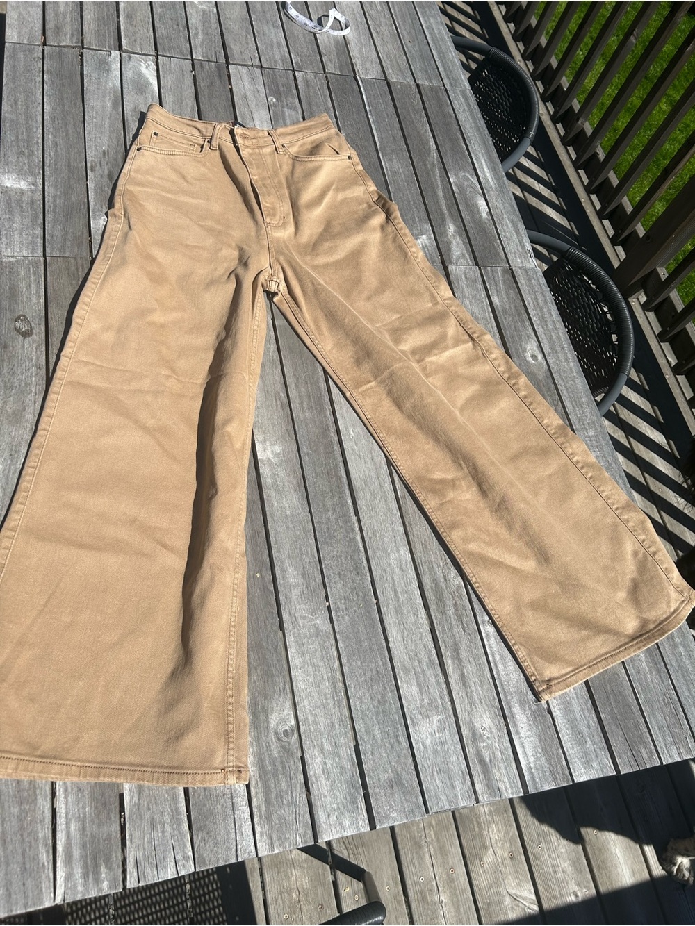 BDG Wide-Leg Canvas Pants in Tan